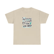 Ovarian Cancer Unisex Heavy Cotton Tee