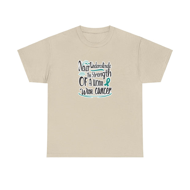 Ovarian Cancer Unisex Heavy Cotton Tee