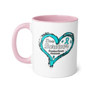 Ovarian Cancer Survivor Accent Mugs, 11oz
