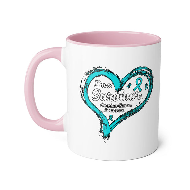 Ovarian Cancer Survivor Accent Mugs, 11oz