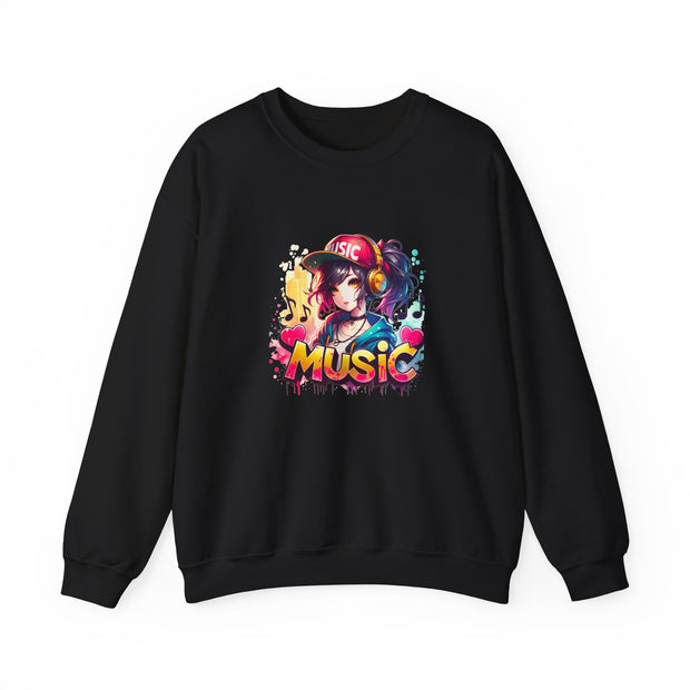 Graffiti Anime Girls Unisex Heavy Blend™ Crewneck Sweatshirt