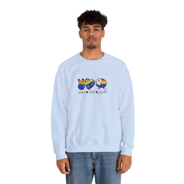 Peace Love Pride Unisex Heavy Blend™ Crewneck Sweatshirt