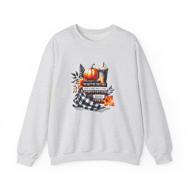 Just a Girl Who Loves Books Unisex Heavy Blend™ Crewneck Sweatshirt