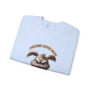 I Pretend that Coffee Helps Unisex Heavy Blend™ Crewneck Sweatshirt