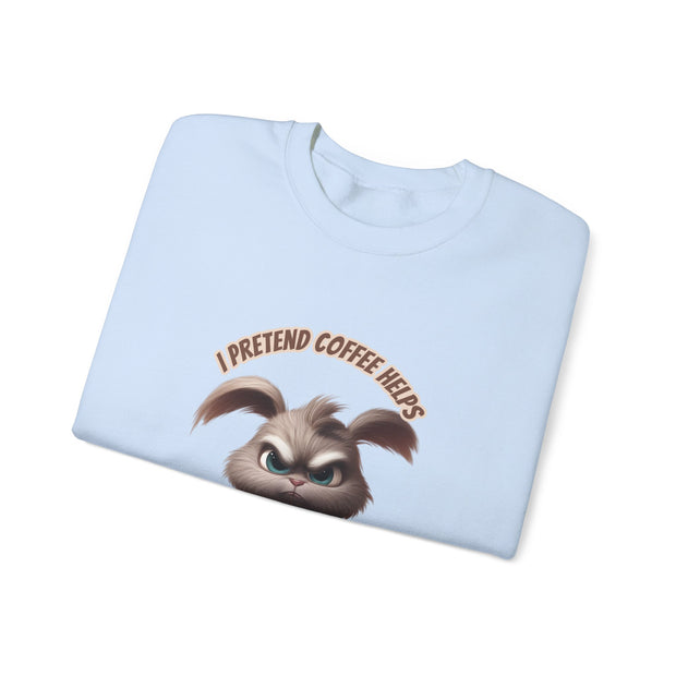 I Pretend that Coffee Helps Unisex Heavy Blend™ Crewneck Sweatshirt