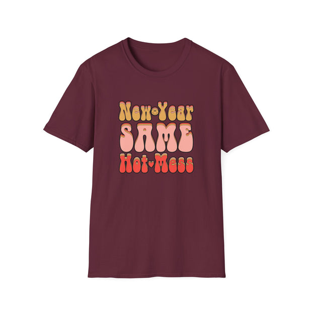 Same Hot Mess Unisex Softstyle T-Shirt