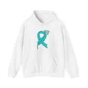 Ovarian Cancer Ribbon Unisex Heavy Blend™ Hooded Sweatshirt