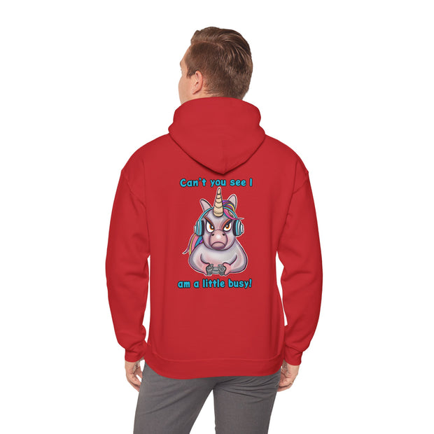Busy Gaming Unicorn Unisex Heavy Blend™ Hooded Sweatshirt