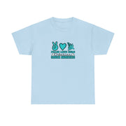 Peace Love Cure Unisex Heavy Cotton Tee