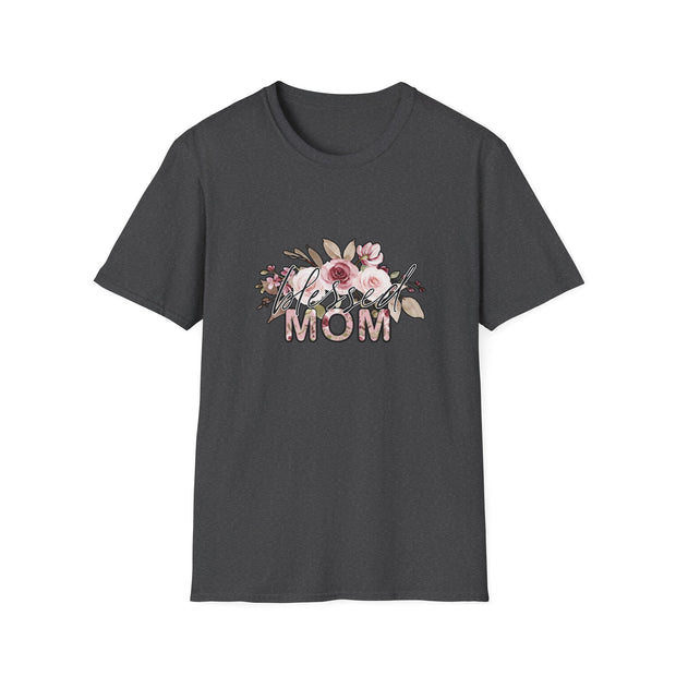 Mom Flowers Unisex Softstyle T-Shirt