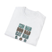 Kid, Dog, Cat Dad Unisex Softstyle T-Shirt
