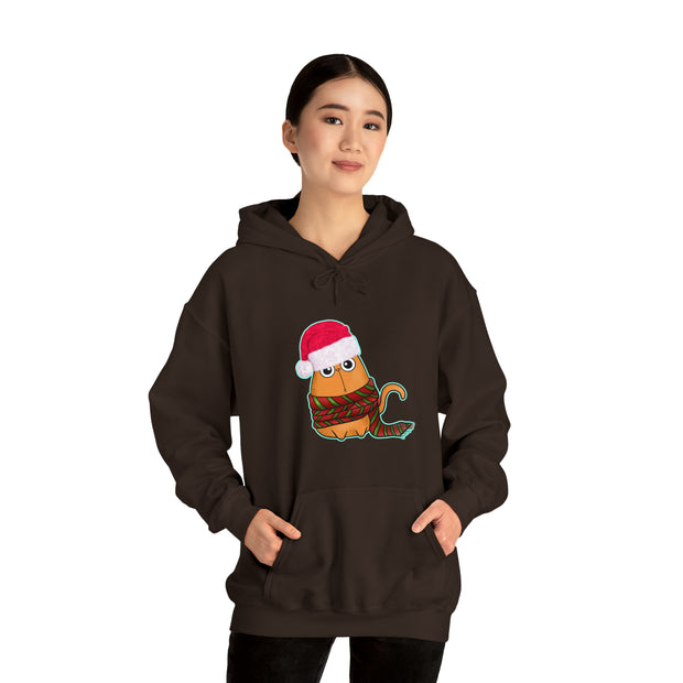 Christmas cat Unisex Heavy Blend™ Hooded Sweatshirt