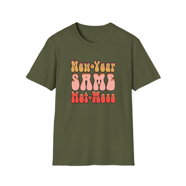 Same Hot Mess Unisex Softstyle T-Shirt