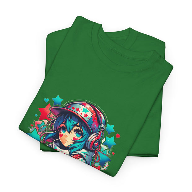 Graffiti Anime Girls Unisex Heavy Cotton Tee