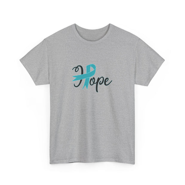 Ovarian Cancer Hope Unisex Heavy Cotton Tee