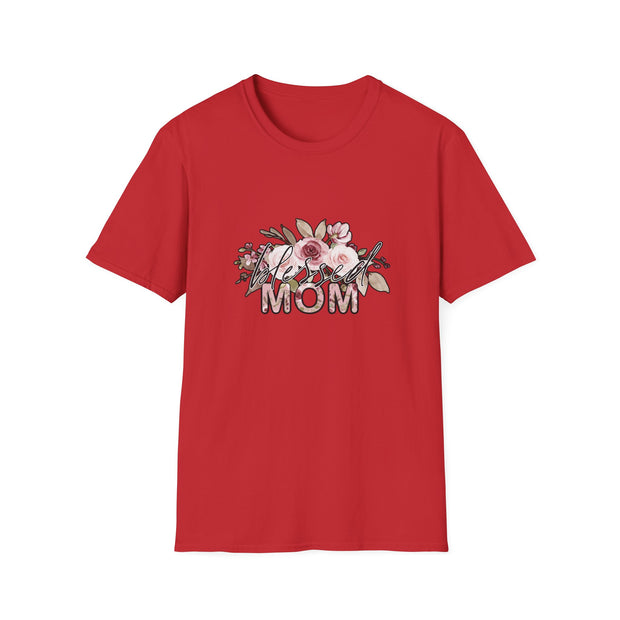 Mom Flowers Unisex Softstyle T-Shirt