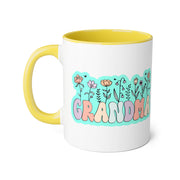 Grandma Flowers Accent Mugs, 11oz