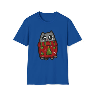 Christmas cat Unisex Softstyle T-Shirt