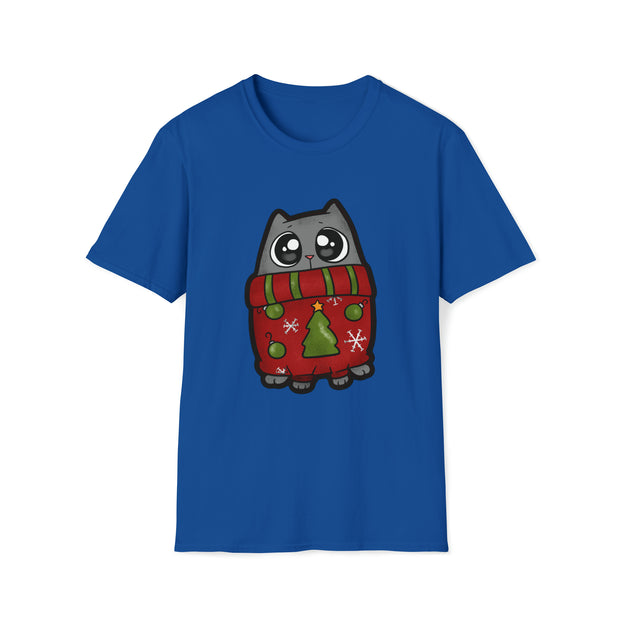 Christmas cat Unisex Softstyle T-Shirt