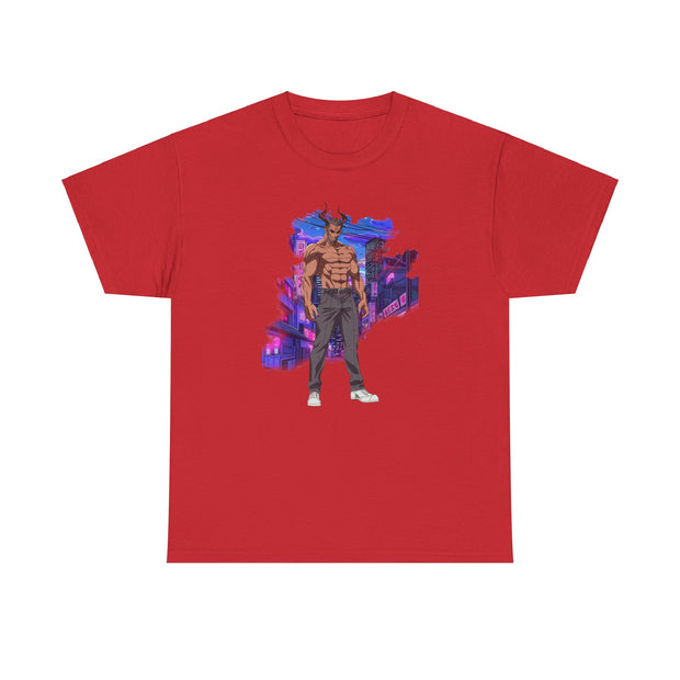 Anime Male Demon Unisex Heavy Cotton Tee