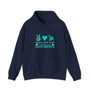 Peace Love Cure Unisex Heavy Blend™ Hooded Sweatshirt