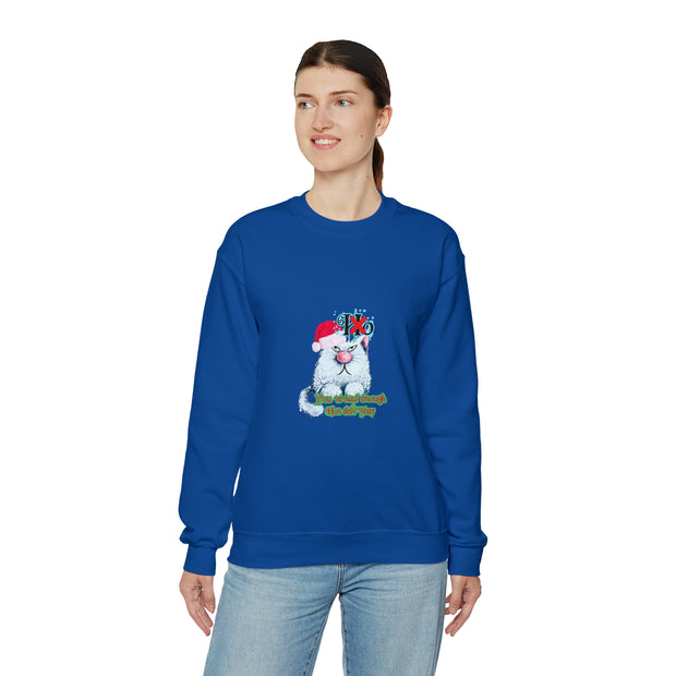 Christmas cat Unisex Heavy Blend™ Crewneck Sweatshirt