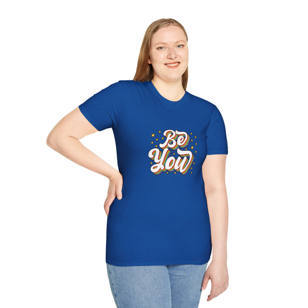 Retro Be You Pride Unisex Softstyle T-Shirt