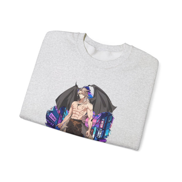 Anime Male Demon Unisex Heavy Blend™ Crewneck Sweatshirt