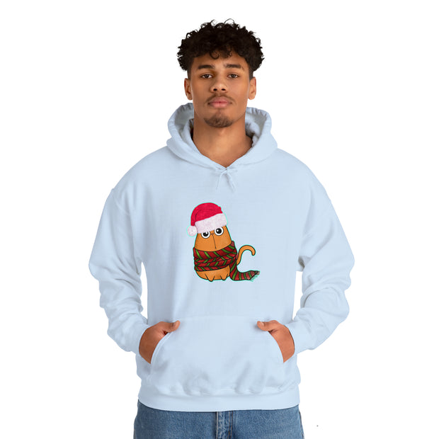 Christmas cat Unisex Heavy Blend™ Hooded Sweatshirt