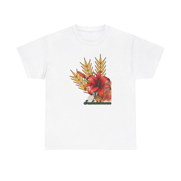 Saskatchewan Lily Unisex Heavy Cotton Tee
