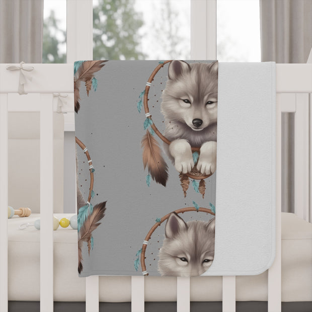 Baby wolf Toddler Blanket