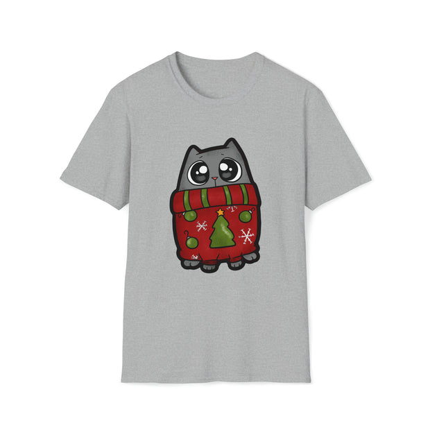 Christmas cat Unisex Softstyle T-Shirt