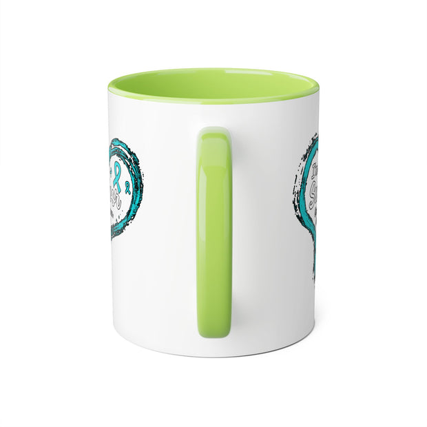 Ovarian Cancer Survivor Accent Mugs, 11oz
