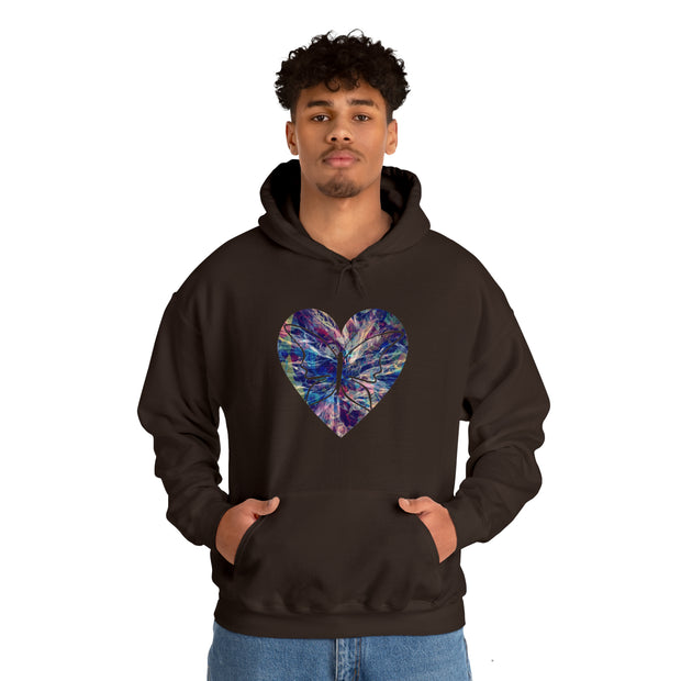 Heart Butterfly Unisex Heavy Blend™ Hooded Sweatshirt