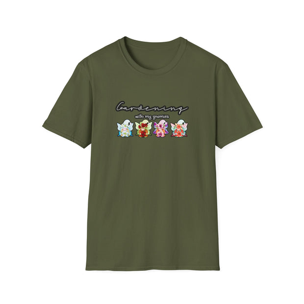 Gardening with my Gnomies Unisex Softstyle T-Shirt