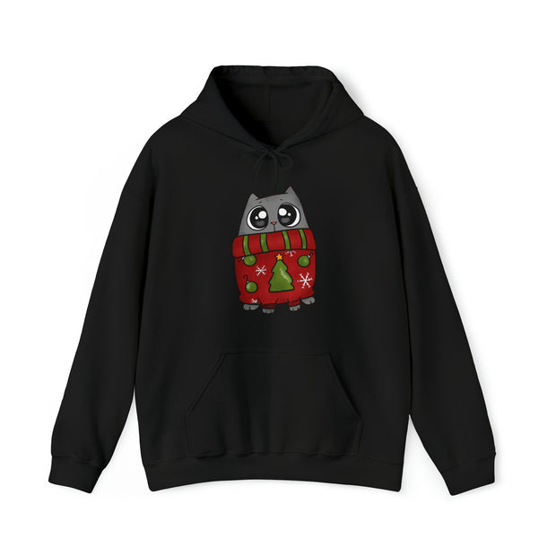 Christmas Cat Unisex Heavy Blend™ Hooded Sweatshirt