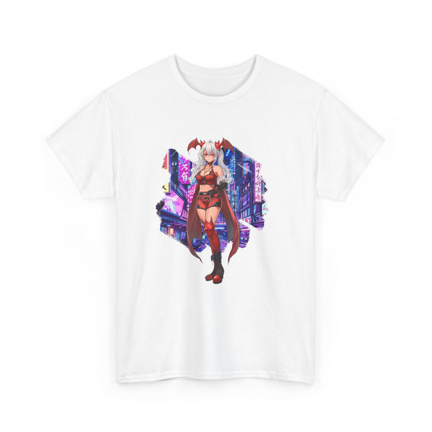 Anime Female Demon Unisex Heavy Cotton Tee