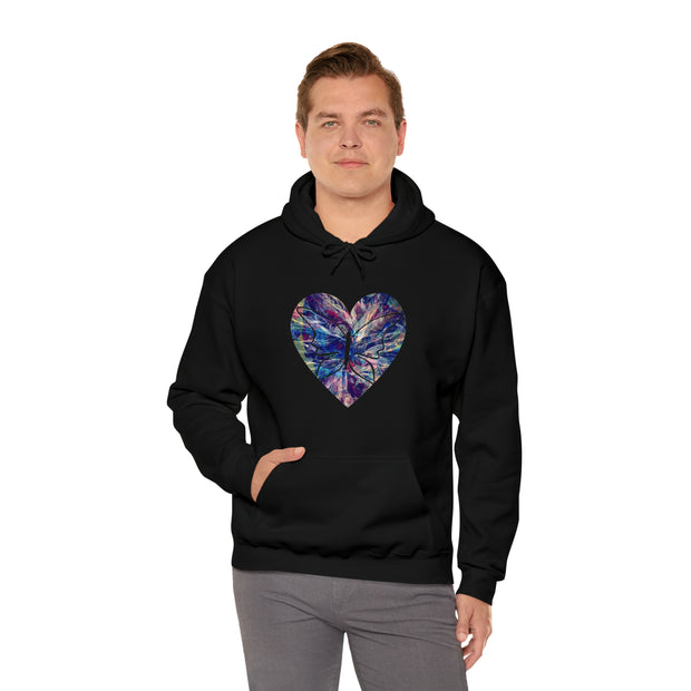 Heart Butterfly Unisex Heavy Blend™ Hooded Sweatshirt