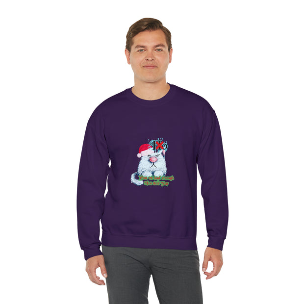 Christmas cat Unisex Heavy Blend™ Crewneck Sweatshirt