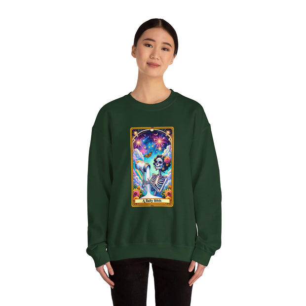 Salty Bitch Tarot Card Unisex Heavy Blend™ Crewneck Sweatshirt