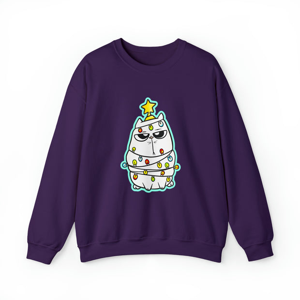 Christmas cat Unisex Heavy Blend™ Crewneck Sweatshirt