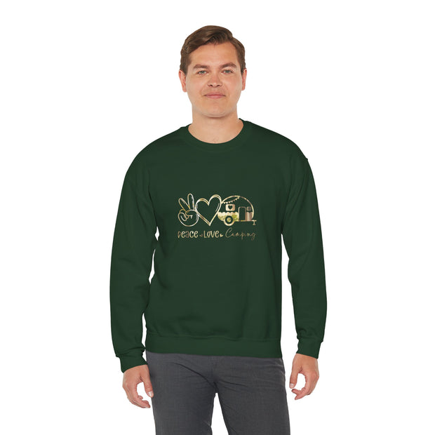 Peace Love Camping Unisex Heavy Blend™ Crewneck Sweatshirt