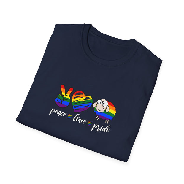 Peace Love and Pride Unisex Softstyle T-Shirt