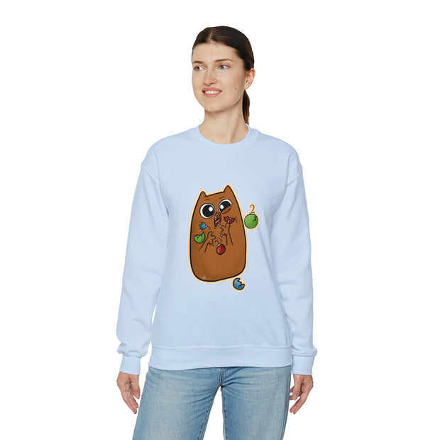 Christmas cat Unisex Heavy Blend™ Crewneck Sweatshirt