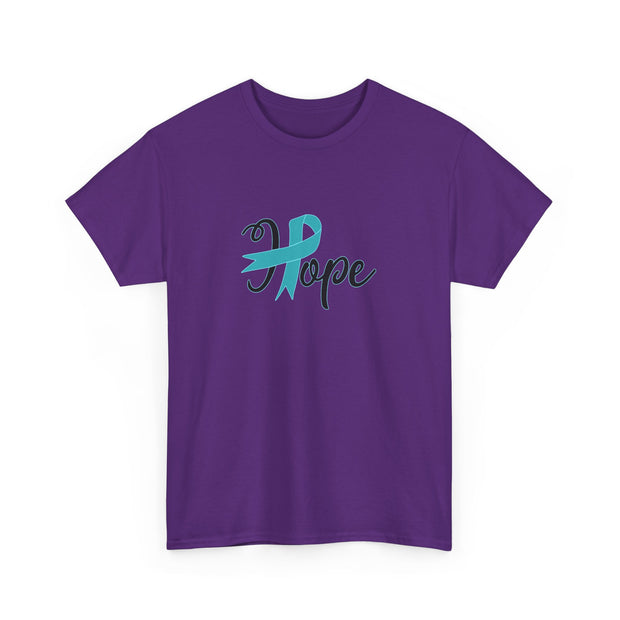 Ovarian Cancer Hope Unisex Heavy Cotton Tee