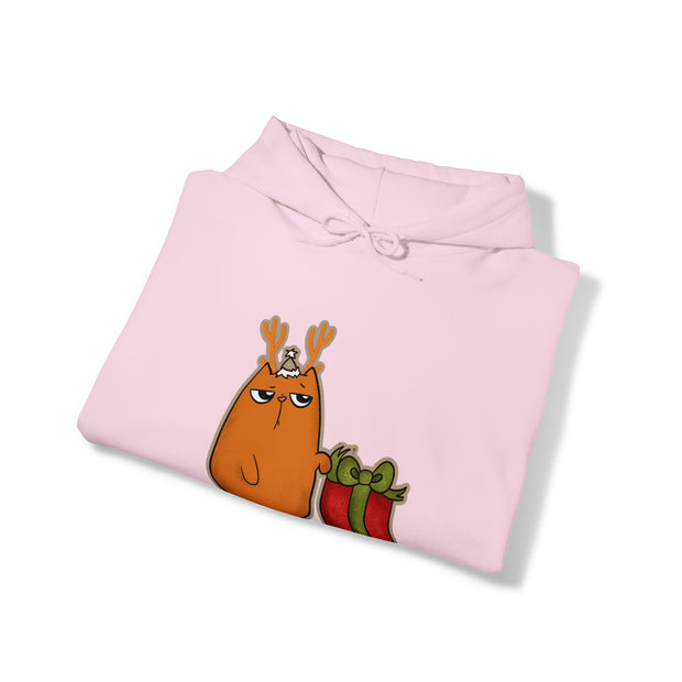 Christmas cat Unisex Heavy Blend™ Hooded Sweatshirt