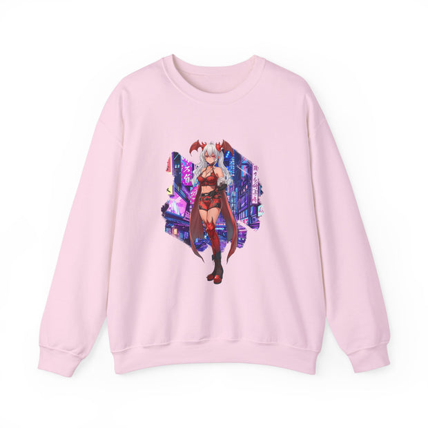 Anime Female Demon Unisex Heavy Blend™ Crewneck Sweatshirt
