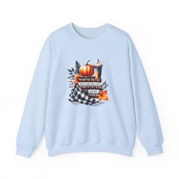 Just a Girl Who Loves Books Unisex Heavy Blend™ Crewneck Sweatshirt