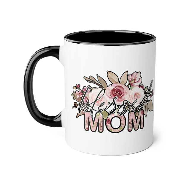 Mom Flowers Accent Mugs, 11oz