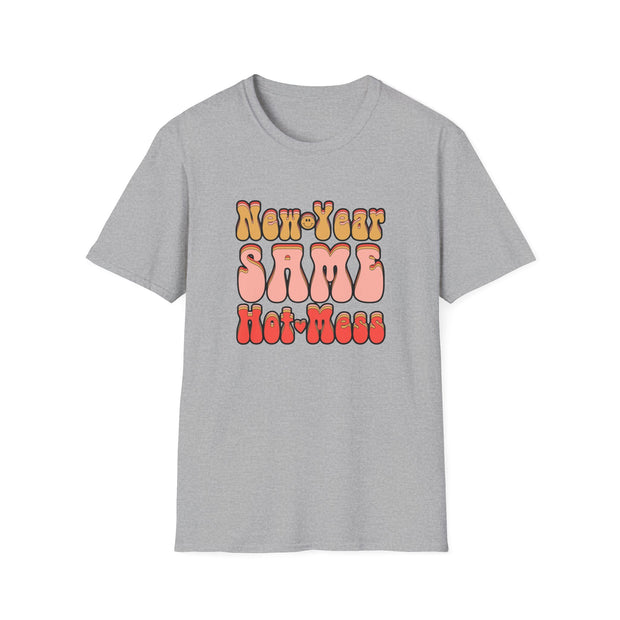 Same Hot Mess Unisex Softstyle T-Shirt